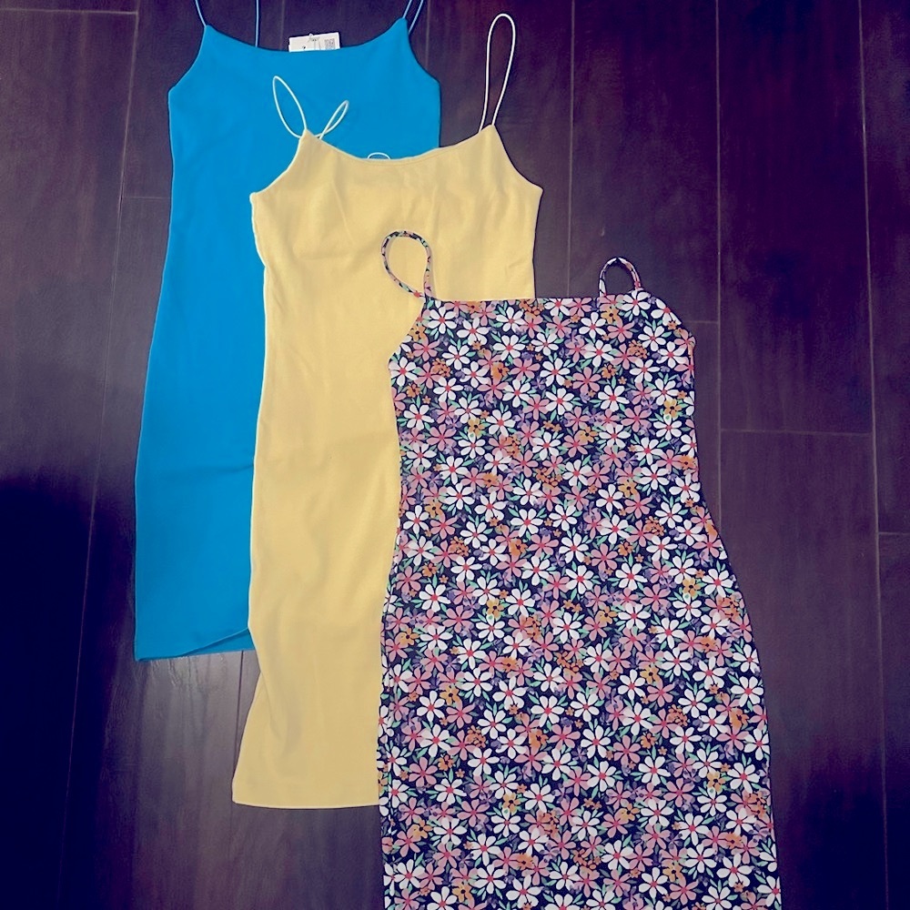 set of three zara mini dresses
